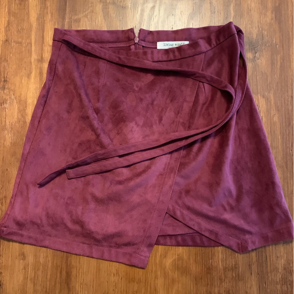 Suede skirt